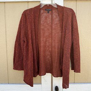 Eileen Fisher Orange Cardigan Sweater Relaxed Fit